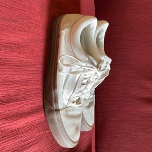 Slightly used suede white vans 11.5 good condition
